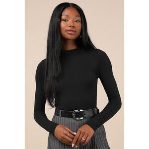 NWOT! Lulus Anything Is Posh-ible Black Top